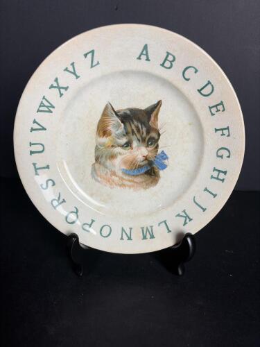 Puritan WE Co. Alphabet Cat Plate