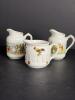 Set of Three Nursery Rhyme Porcelain Pitchers