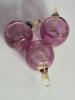 Cranberry Glass Decanter with Three Matching Cups - 4