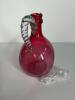 Cranberry Glass Decanter with Three Matching Cups - 7