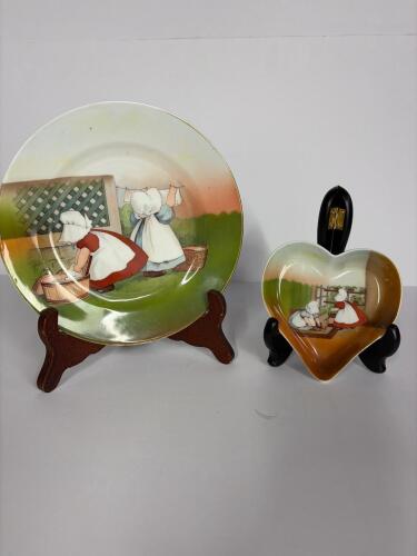 Royal Bayreuth Plates with Dutch Children Scene