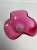 Hand-Blown Pink Glass Vase with Clear Floral Base - 3