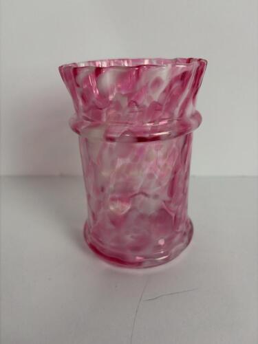 Pink Opalescent Glass Vase