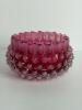 Hobnail Cranberry Glass Finger Bowl
