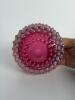 Hobnail Cranberry Glass Finger Bowl - 2
