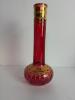 Red and Gold Glass Vase