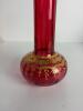 Red and Gold Glass Vase - 2
