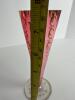 Hand-Painted Cranberry Glass Trumpet Vase - 6
