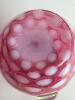 Cranberry Opalescent Coin Dot Glass Pitcher & Four Tumblers - 8