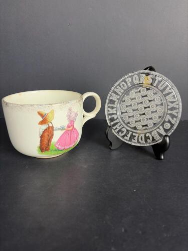 Children's Porcelain Cup & Glass ABC Plate