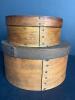 Pair of Round Wooden Pantry Boxes - 2