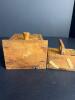 Pair of Hand-Carved Wooden Folk Art Boxes - 8