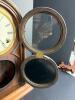 Antique Wood Mantel Clock with Glass Door - 8