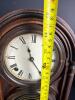 Antique Wood Mantel Clock with Glass Door - 11