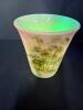 Fenton Hand Painted Uranium Glass Vase