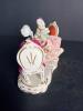 Porcelain Lace Figurine Couple Playing Chess - 2