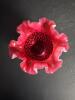 Hobnail Cranberry Art Glass Vase - 2