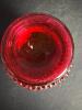 Hobnail Cranberry Art Glass Vase - 3
