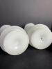 Pair Hand-Painted Floral Bristol Glass Vases - 5