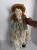 Pair of Handmade Cloth Dolls with Straw Hats - 5