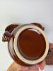 Set of Brown Glazed Onion Soup Bowls with Saucers - 4