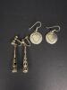 Two Pairs Sterling Silver Earrings