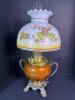 Royal Oil Lamp with Painted Glass Shade
