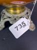 Royal Oil Lamp with Painted Glass Shade - 12