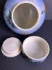Lovely Blue Floral Hand-Painted Lidded Japanese Porcelain Jar - 4
