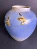 Lovely Blue Floral Hand-Painted Lidded Japanese Porcelain Jar - 5