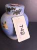 Lovely Blue Floral Hand-Painted Lidded Japanese Porcelain Jar - 8