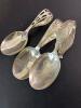 Three Sterling Silver Souvenir Curved Handle Spoons 52.5 Grams
