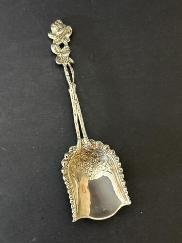 Silver Rose Motif 800 Silver Sugar Shovel