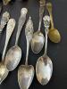 Sterling Silver Souvenir Spoons Assortment Lot - 654 Grams - 6