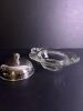 Glass Butter Dish With Silver-Tone Dome Lid - 3