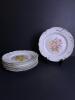 Porcelain Plates with Floral Design, Count of 6