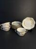 Limoges France Gold Gilt Soup Cups with Matching Saucers