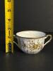 Limoges France Gold Gilt Soup Cups with Matching Saucers - 5