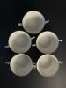 Limoges France Gold Gilt Soup Cups with Matching Saucers - 6