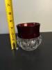 Ruby Flash Glass Toothpick Holder - 3
