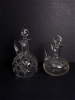Two Glass Decanters, Cut and Pressed