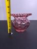 Cranberry Glass With Ruffled Rim - 3