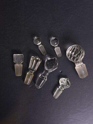 Assorted Glass Decanter Stoppers, Various Styles