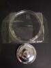 Glass Hexagonal Storage Jar with Metal Lid - 2