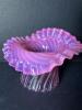 Beautiful Victorian-Style Pink and Purple Art Glass Vase