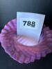 Beautiful Victorian-Style Pink and Purple Art Glass Vase - 8