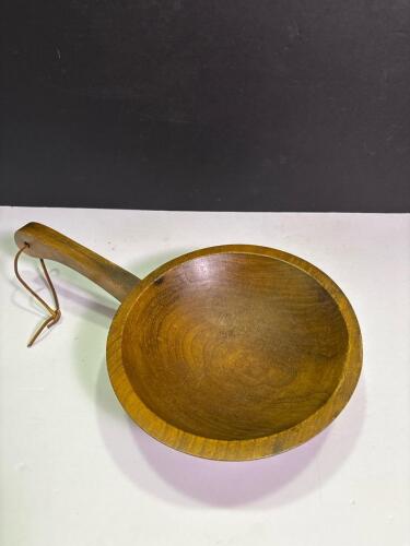 Wooden Handled Bowl with Hanging Strap