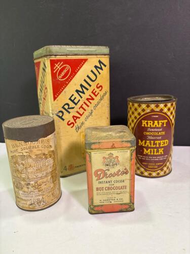 Vintage Food Tins: Nabisco, Kraft, Droste, Bensdorp