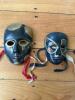Pair Black and Gold Brass Masks