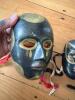 Pair Black and Gold Brass Masks - 2